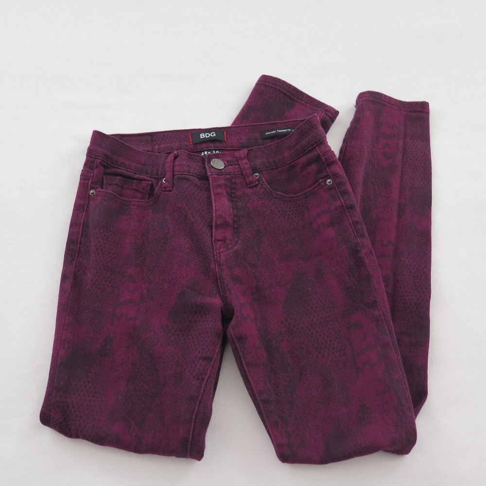 BDG Snake Printed Cigarette Jeans